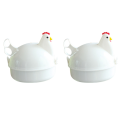 2X Chicken Shaped Microwave Eggs Boiler Cooker Kitchen Cooking Appliances,Home Tool.
