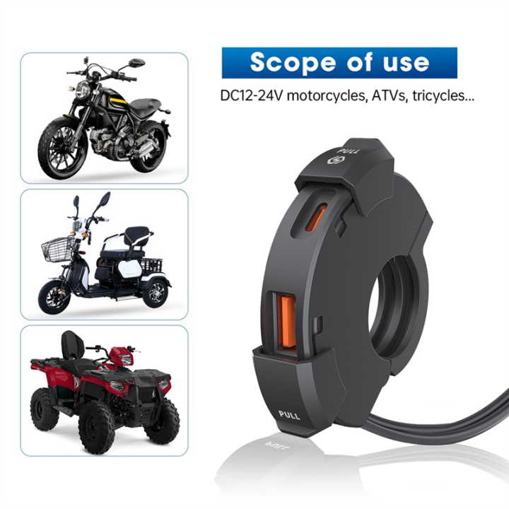 QC3.0%20Motorcycle%20USB%20Charger%2030W%20USB%20Fast%20Charger%20Waterproof%20Handlebar%20Mounting%20Bracket%20Charger%20for%20Bike%20Digital%20Camer%20-%20Image%206