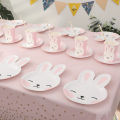 Mori rabbit disposable tableware paper cup dinner plate tablecloth happy birthday party supplies decoration. 