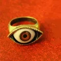 Classic Vintage Turkey Evil Eye Finger Ring Eyeball Punk Goth Jewellery Halloween Gift Fashion Ring for Women Wholesale. 