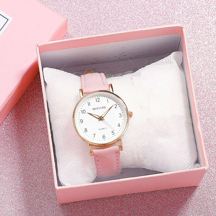 badgeCarat%20Women%20Quartz%20Watch%20Pointer%20Display%20Faux%20Leather%20Strap%20Round%20Dial%20Quartz%20Movement%20Pin%20Buckle%20Decoration%20Precise%20Time%20Luminous%20Women%20Wristwatch%20-%20Image%203