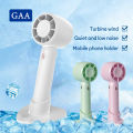 GAA Mini Handheld Fan Rechargeable electric Fans USB Strong Wind And Silent 5-Speed fan Adjustment Phone Holder. 