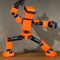 Articulated Robot Action Figure Mini Mechanical Model Ideal Desk Gift for Collectors C. 