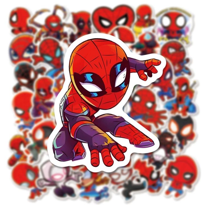 10/30/50pcs%20Disney%20Marvel%20Spiderman%20Stickers%20Anime%20The%20Avengers%20Decal%20Graffiti%20Motorcycle%20Laptop%20Car%20Phone%20Cartoon%20Sticker%20Toy%20-%20Image%204