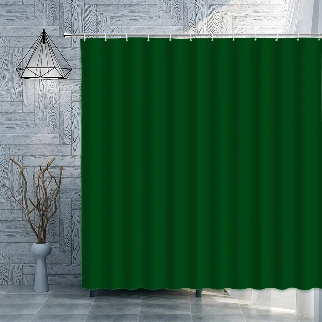 Pure%20Color%20Shower%20Curtain%20Sets%20Gray%20Black%20Yellow%20Green%20Simple%20Bathroom%20Decorative%20Curtain%20Polyester%20Fabric%20Bath%20Curtain%20Hooks%20-%20Image%202