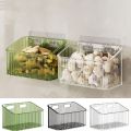 Multifunctional Plastic Onion Storage Basket Transparent Wall-mounted Ginger Garlic Storage Baskets No-drill Save Space Kitchen Storage Rack for Home. 