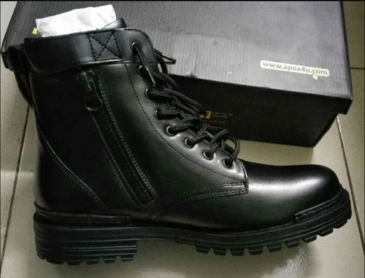 China Zipper Long Boots For Mens 100% Leather