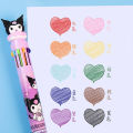Sanrio Press Ten Color Ballpoint Pen Cartoon Kawaii Kuromi Multi-color Students Gel Pen Melody Sanrio Stationery Write Cute Pens. 