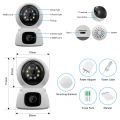 4MP Dual Lens PTZ Wifi Camera Dual Screen Baby Monitor Auto Tracking Ai Human Detection Home Secuiryt CCTV Video Surveillance.