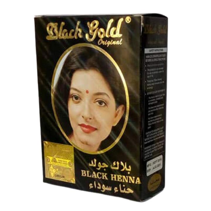 Black Gold Amir Black Henna Hair Color Powder Natural Black
