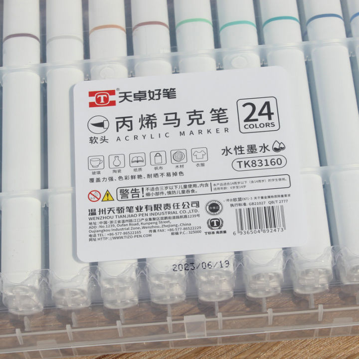 Tizo%2083160%20Soft%20Head%20Acrylic%20Marker%20Pen%20Student%20Only%20Art%20Handmade%20Opaque%20Paper%20Kindergarten%20Drawing%20Crayons%20-%20Image%203