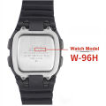 Rubber Watch Band for Casio W-96H Watch Strap Accessories PU Plastic Bracelet with Special Interface. 