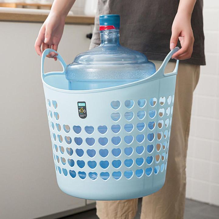 Household Large Laundry Basket Bathroom Laundry Basket Clothes Basket Storage Clothes Toy Plastic Basket Dirty Clothes Storage Basket