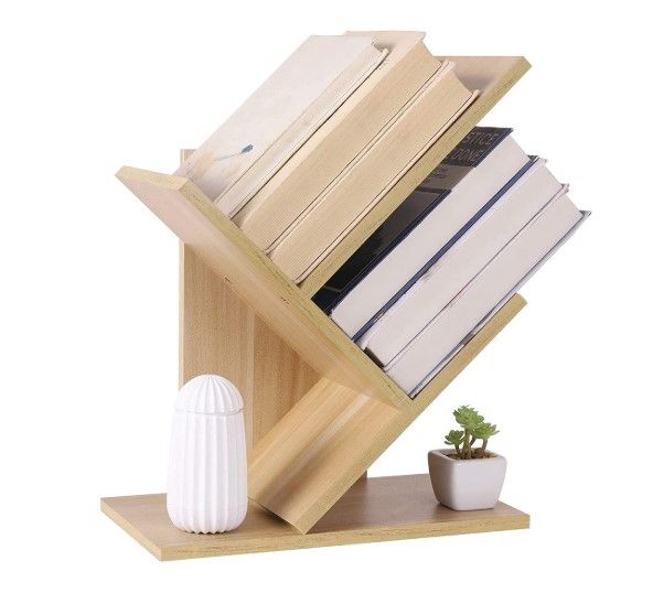 Furnisha Craft 3 Tier Tree Shape Bookshelf Rack, Table Topper Desk ...