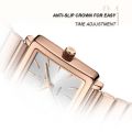 NAVIFORCE NF5048 Stylish Square Women’s Watch with Japanese Quartz Movement and Stainless Steel Strap.