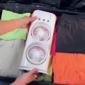 Rechargeable Double Ended Spray Fan with Remote Control. Portable Air Cooler with LED Light. Air Humidifier Dual Mist Fan. 