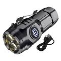 Three-Eyed Monster Mini Flash Super Power flashlight Flashlight strong light rechargeable super bright, portable lighting. 