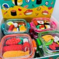 Set Creative Detachable Food Snack Lunch Box Eraser Set. 