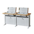Flip Computer Desk Semi-Embedded Hidden Desk Army Electric Classroom Training Desk School Classroom Data Center Student Desk. 