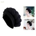Women African Turban Head Wrap Headscarf Headwear Hair Headwrap Hat Beanie for Wet Black. 