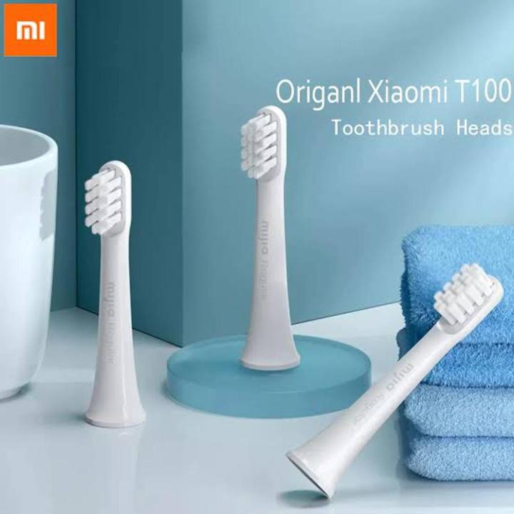 3pis Hands Xiaomi T100 Toothbrush Replacement Teeth Brush Heads Mijia T100 Electric Oral Deep Cleaning Sonicare Toothbrush Heads