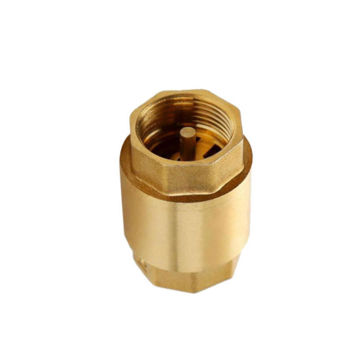 1pc Dn15/dn20/dn25 Brass Female Thread In-Line Spring Check Valve One Way Non-Return For Water Control