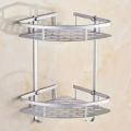 2 Layer Almunium Steel Corner Bathroom Shelf. 