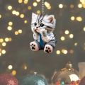 Car Pendant Hanging Ornament With Chain Realistic Animal Cat-Shaped 2D Pendant Rearview Mirror Hanging Decor Car Accessories Leima.