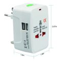 Universal USB Multi Plug Travel Adapter International Converter Power Socket UK/US/AU/EU/CA All in 1 Travel Adapter. 
