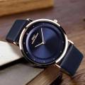 IBSO Leather Analog Watch For Men - Navy Blue.