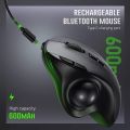 HXSJ Rechargeable Trackball Mouse BT+2.4G Dual Mode Mouse for PC Mac Computer Laptop Tablet Gamer Mause. 