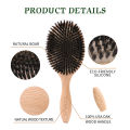 BOOMSLIFE Boar Bristle Hair Brush Women Combs for Hair Wood HairBrush Detangle Straightener Brush Hair Comb Barber Accessories. 