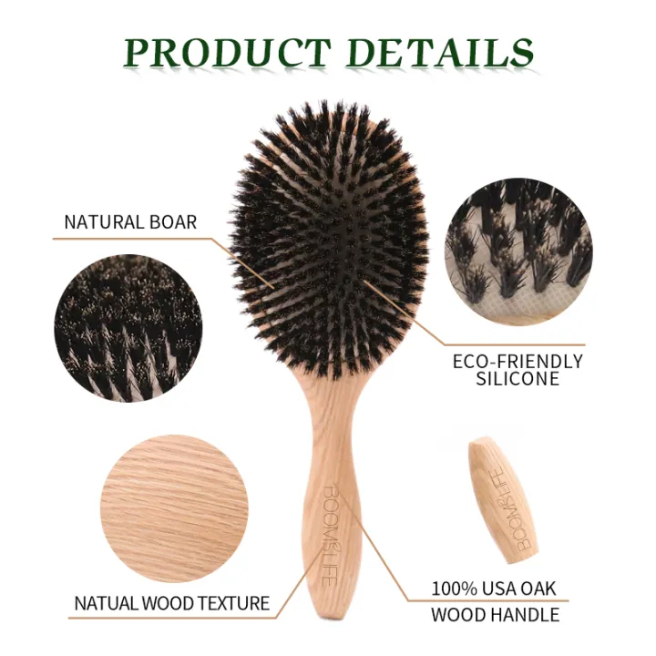 BOOMSLIFE%20Boar%20Bristle%20Hair%20Brush%20Women%20Combs%20for%20Hair%20Wood%20HairBrush%20Detangle%20Straightener%20Brush%20Hair%20Comb%20Barber%20Accessories%20-%20Image%205