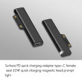 【Xiaofeng】Type-C TO Surface PD Fast Plug Converter for Surface ProGO 3 4 6 Connector USB-C TypeC Surface Book. 
