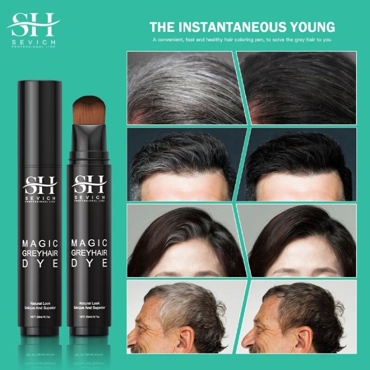 Sevich 20ml Temporary Hair dye pen 3 Colors Instant Hair Color Modify Lequid Stick One-Time Cover Up White Hair Color