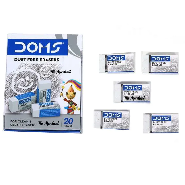 Doms%20Pencil%20Eraser%20-%20White%20-%2020pc%20(Box)%20-%20Image%203