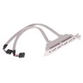 4 Port USB 2.0 to 9 Pin MainBoard Header Bracket Extension Cable for PC Panel. 