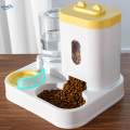 Cat Feeder and Water Automatic Cat Feeder for Cats Puppy Small Animals yellow. 