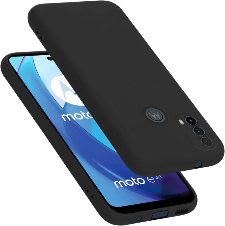 Motorola%20Moto%20E40/E30/E20,%20Slim%20Fit%20Silky%20And%20Soft%20Touch%20Finish%20Silicone%20Matte%20Finish%20TPU%20-%20Black%20(With%20Logo)%20-%20Image%206