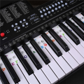 2X Piano Keyboard Stickers Grand/Electric Piano 61 Keys Stave Notation Note Strip Label Symbol for Beginners Students.