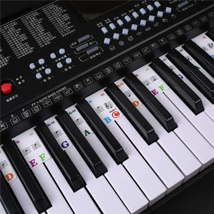 NCANRUI%202X%20Piano%20Keyboard%20Stickers%20Grand/Electric%20Piano%2061%20Keys%20Stave%20Notation%20Note%20Strip%20Label%20Symbol%20for%20Beginners%20Students%20-%20Image%202
