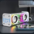 Bluetooth Speaker Transparent Sound Box Colorful Lights Dual Speaker High Power Subwoofer Sound (Model-V8). 