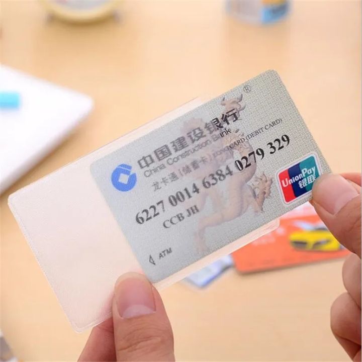 3/5pcs PVC Transparent Card Holder Bus Business Case Bank Credit ID Card Holder Cover Identification Card Container Holder