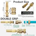 Brass Water Spray Nozzle Suitable for 1/2" Hose Pipe Adjustable Brass Spray Nozzle Water Pressure Booster Brass Nozzle Water Spray Gun for Car Wash & Gardening Water Pressure Nozzle. 