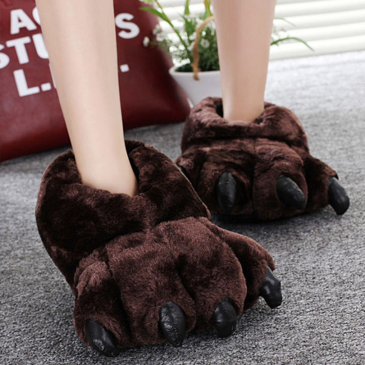 Animals%20Beast%20Claw%20Shoes%20Slides%20for%20Men%20Fun%20Chunky%20Fuzzy%20Slippers%20Male%20Plush%20Warm%20Bear%20Paw%20Lovers%20Funny%20slippers%20-%20Image%205
