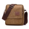 Men's Casual Style Canvas Shoulder Messenger Bags Multi-Pocket With Lid Handbag Crossbody Flap Bag For Man Business Sling Bag.