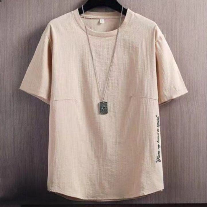 %E3%80%90Two-piece%20set%E3%80%91Ice%20Silk%20Summer%20Korean%20Style%20Loose%20Embroidery%20Youth%20MenTT-shirt%20Fashionable%20All-Matching%20-%20Image%209