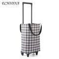 Portable Shopping Cart Portable Folding Grocery Cart with Wheels Waterproof Stair Climbing Trolley Bag for Easy Shopping Collapsible Rolling Cart for 2-in-1 Foldable Shopping Cart.