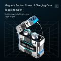 【FUPANG】M45 TWS wireless 5.3 headphone led RGB ambient headset control sports music gaming earbuds microphone. 