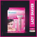 Kemei KM-6637 Multifunctional 4 in 1 Rechargeable woman body shaver Beard Eyebrow, Nose Trimmer set Female Electric shaver.